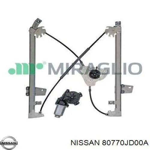 80770JD00A Nissan/Infiniti Mechanizm podnoszenia szyby drzwi przednich prawych