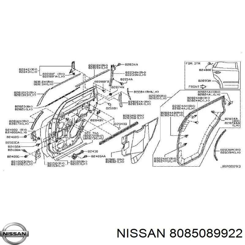 Spinka mocowania okładzin drzwi Nissan Almera 