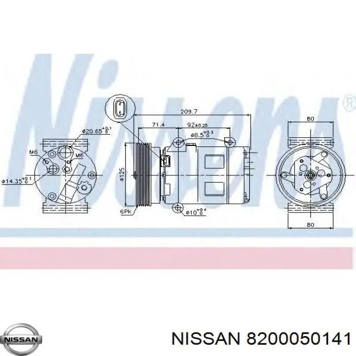 8200050141 Nissan/Infiniti Sprężarka klimatyzacji