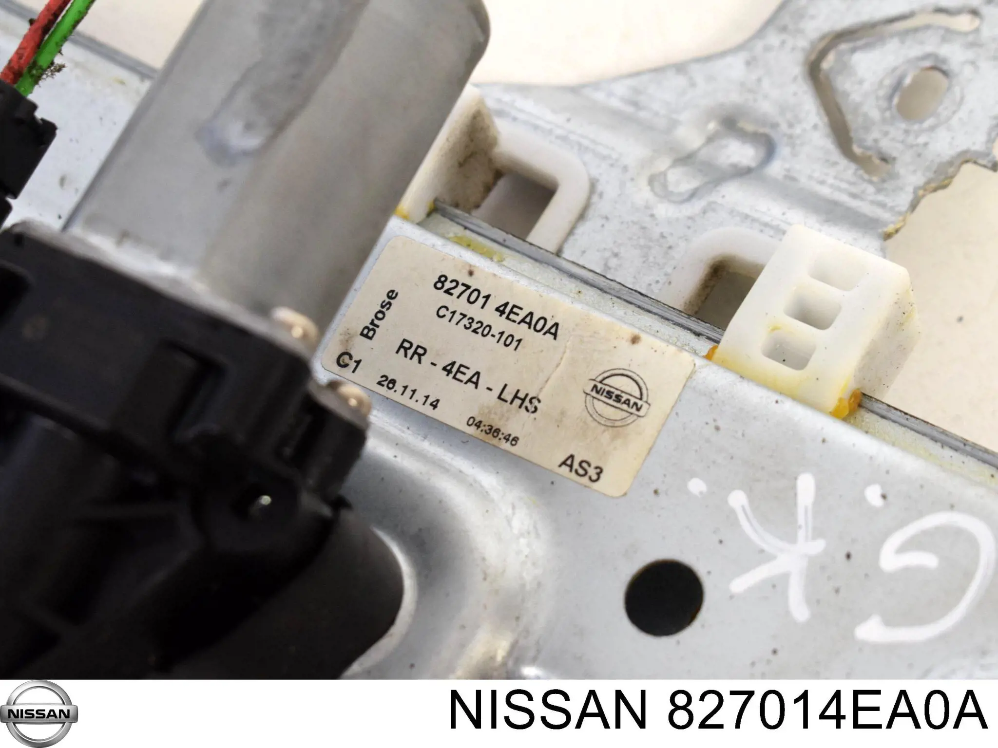 Do koszyka 82701EY11A Nissan/Infiniti Mechanizm podnoszenia szyby drzwi tylnych lewych