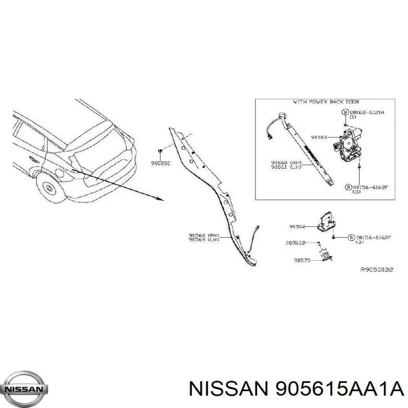 Amortyzator klapy bagażnika (3/5 drzwi-tylnych) Nissan Murano SUV (Z52) (2014 - 2024) cena, od 120,97 USD