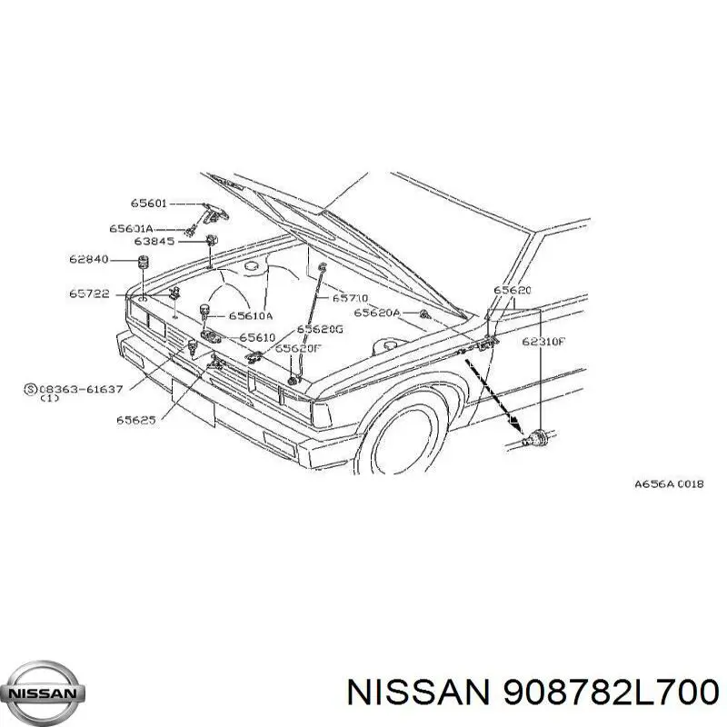Do koszyka 908782L700 Nissan/Infiniti Odbój maski