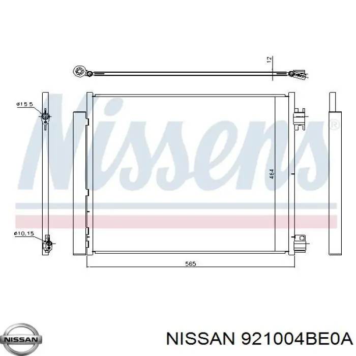 Do koszyka 921004BE0A Nissan/Infiniti Chłodnica klimatyzacji