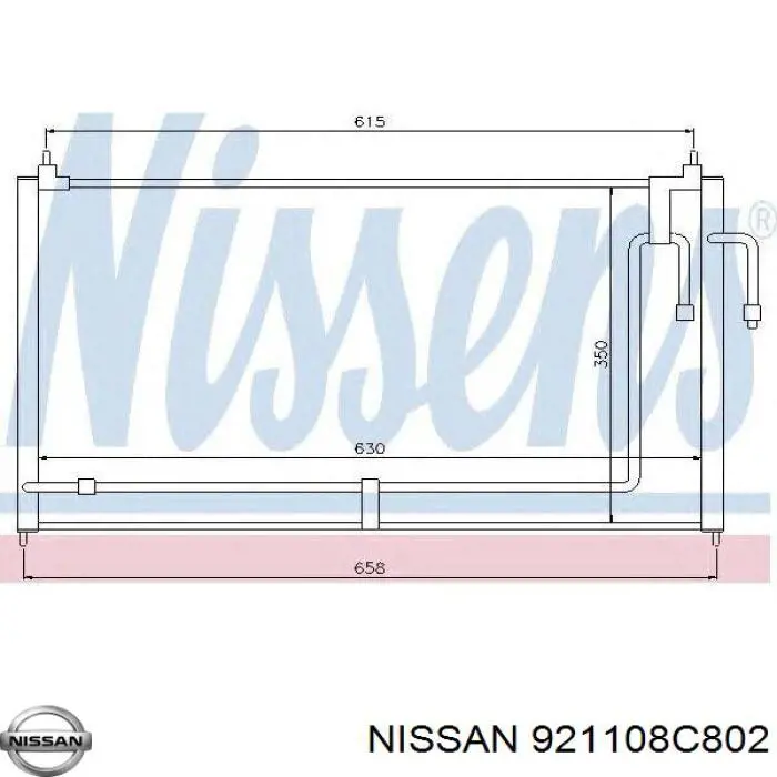 Chłodnica klimatyzacji Nissan/Infiniti 921108C802 cena, od 49,37 USD