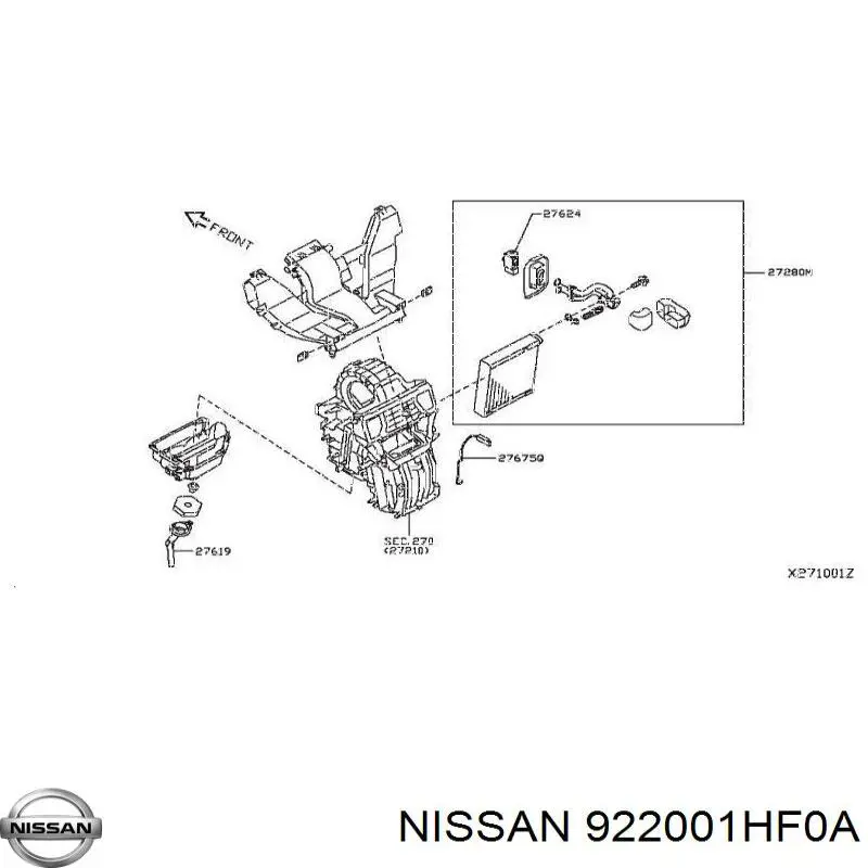 922001HM0A Nissan/Infiniti Zawór termostatyczny klimatyzacji