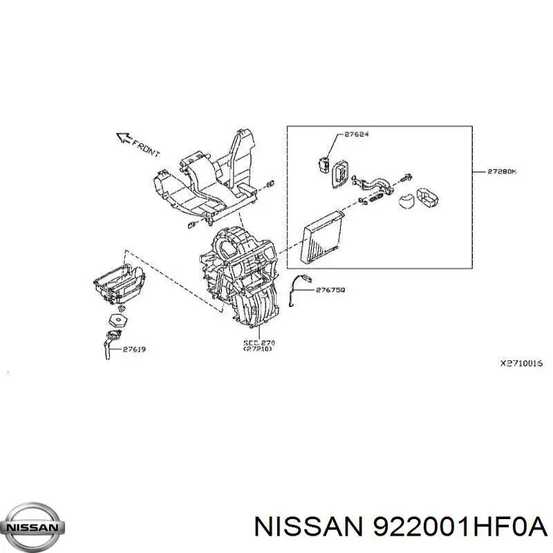 Zawór termostatyczny klimatyzacji Nissan/Infiniti 922001HF0A cena, od 46,03 USD