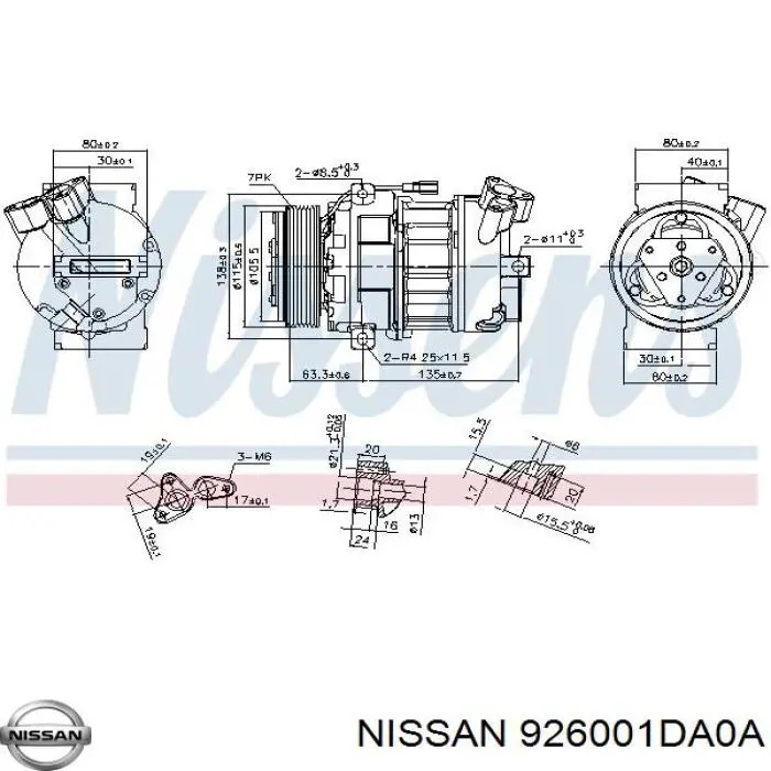 Sprężarka klimatyzacji Nissan/Infiniti 926001DA0A cena, od 177,07 USD