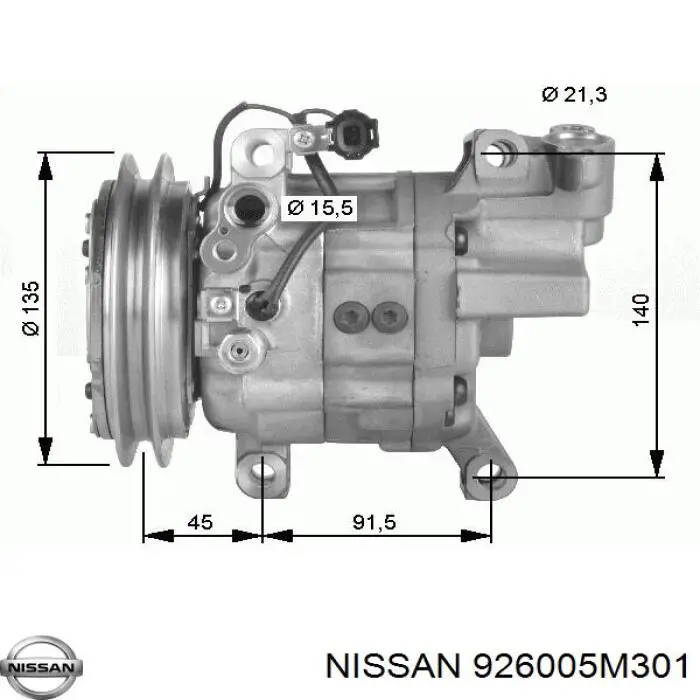Sprężarka klimatyzacji Nissan/Infiniti 926005M301 cena, od 127,69 USD