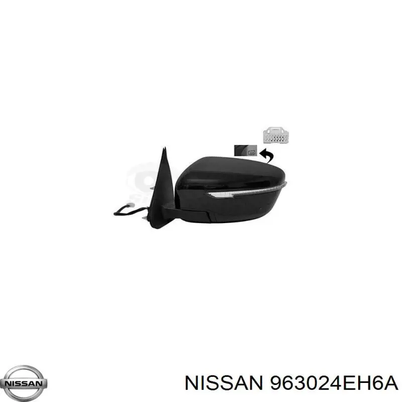 Lusterko wsteczne lewe Nissan/Infiniti 963024EH6A cena, od 138,05 USD