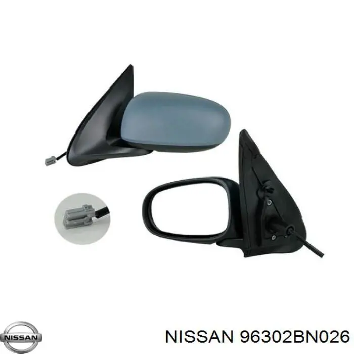 Do koszyka 96302BN026 Nissan/Infiniti Lusterko wsteczne lewe
