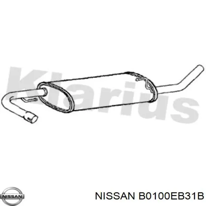 Tłumik, tylna część Nissan/Infiniti B0100EB31B cena, od 112,47 USD