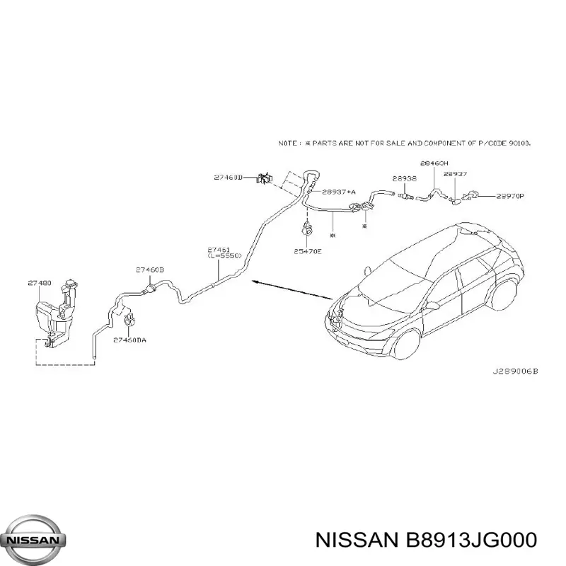 Korek zbiornika spryskiwacza do Nissan Patrol  Y61