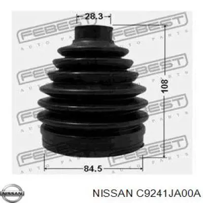 Osłona przegubu homokinetycznego półosi przedniej zewnętrzna Nissan/Infiniti C9241JA00A cena, od 16,69 USD