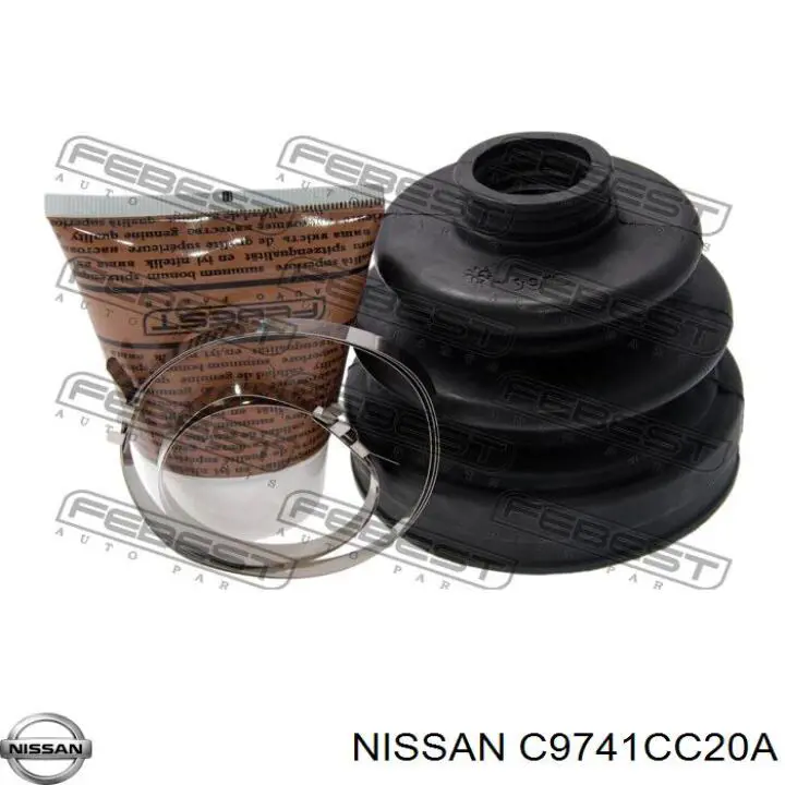 Do koszyka C9741CC20A Nissan/Infiniti Osłona przegubu homokinetycznego półosi przedniej wewnętrzna