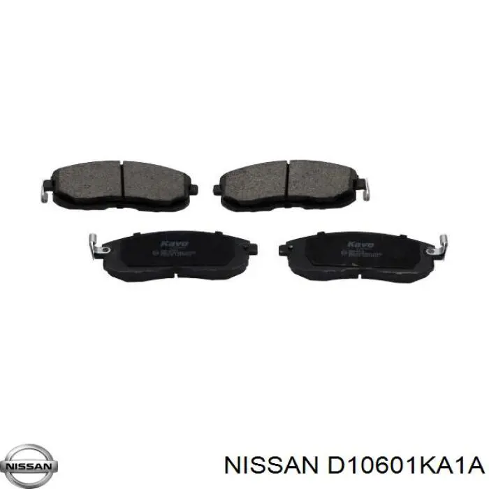 Do koszyka D10601KA1A Nissan/Infiniti Klocki hamulcowe przednie tarczowe
