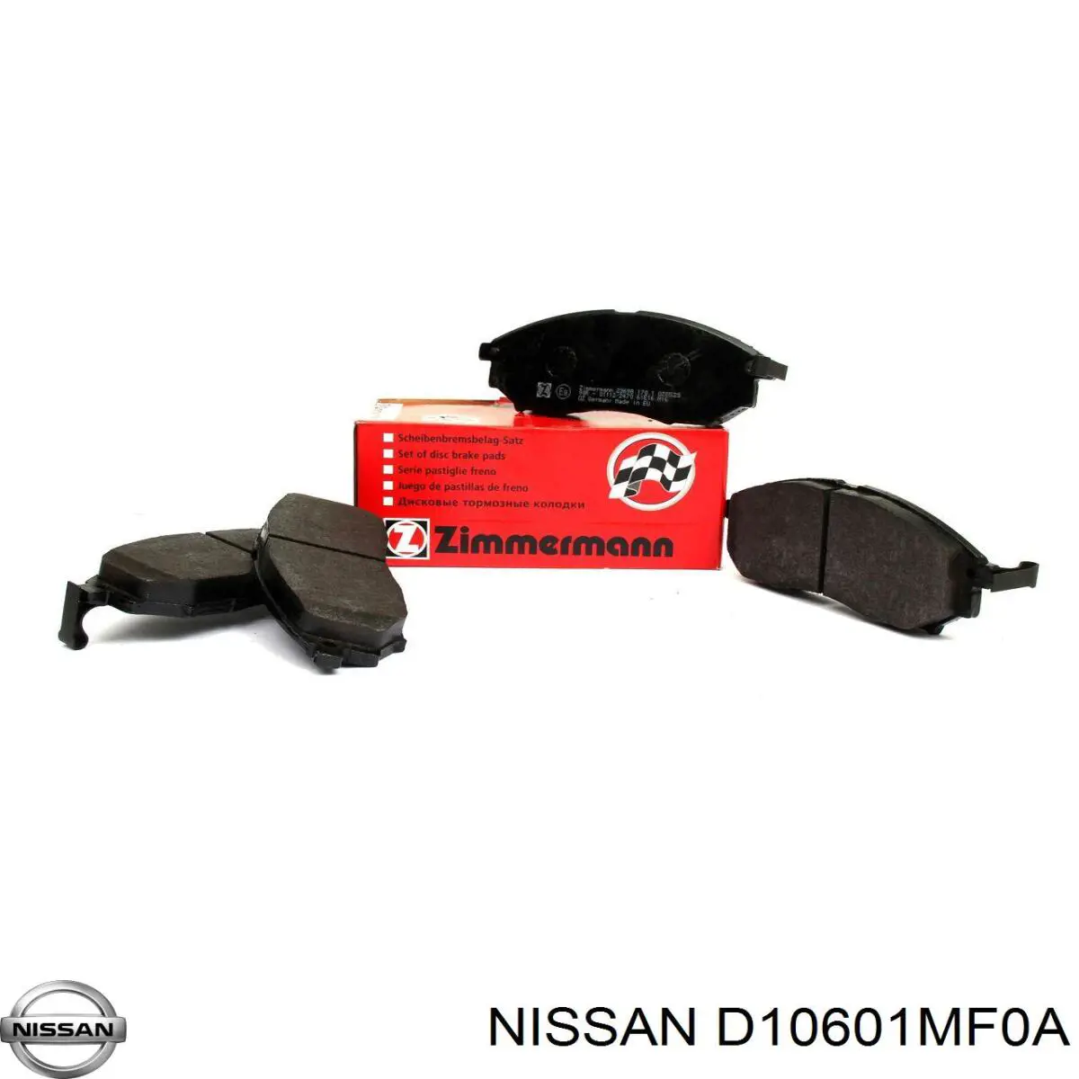 Do koszyka D10601MF0A Nissan/Infiniti Klocki hamulcowe przednie tarczowe