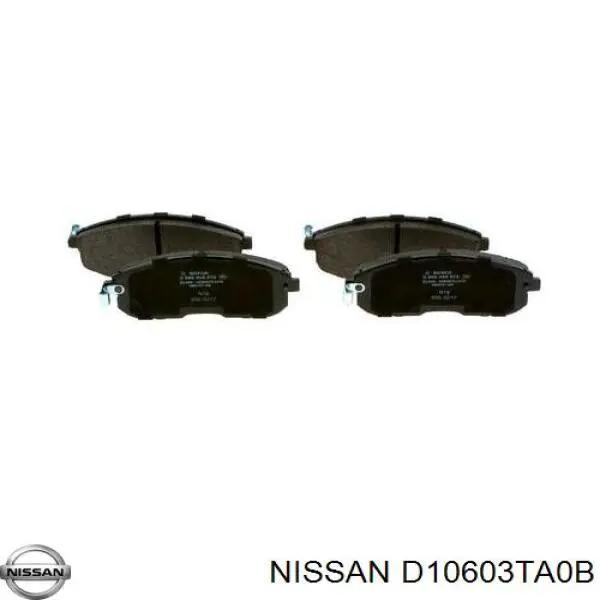 Klocki hamulcowe przednie tarczowe Nissan/Infiniti D10603TA0B cena, od 33,68 USD
