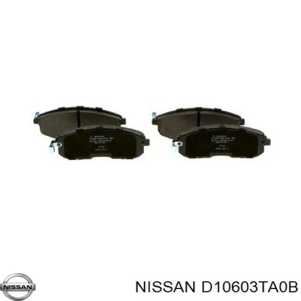 Do koszyka D10603TA0B Nissan/Infiniti Klocki hamulcowe przednie tarczowe