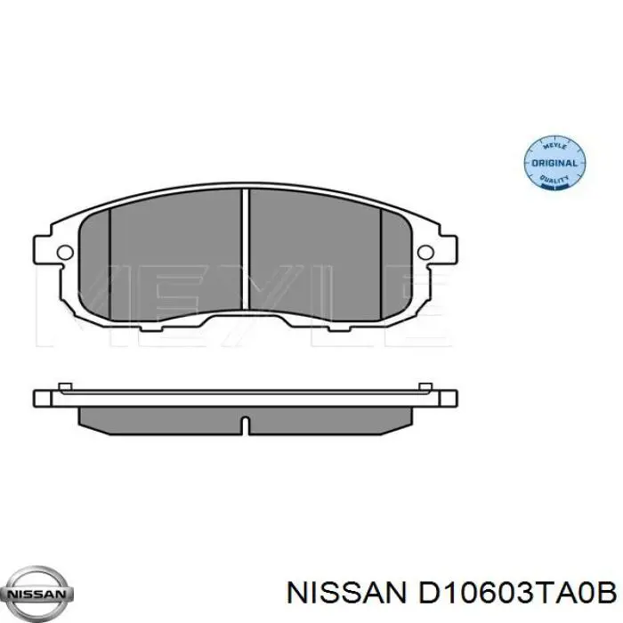 Klocki hamulcowe przednie tarczowe Nissan/Infiniti D10603TA0B