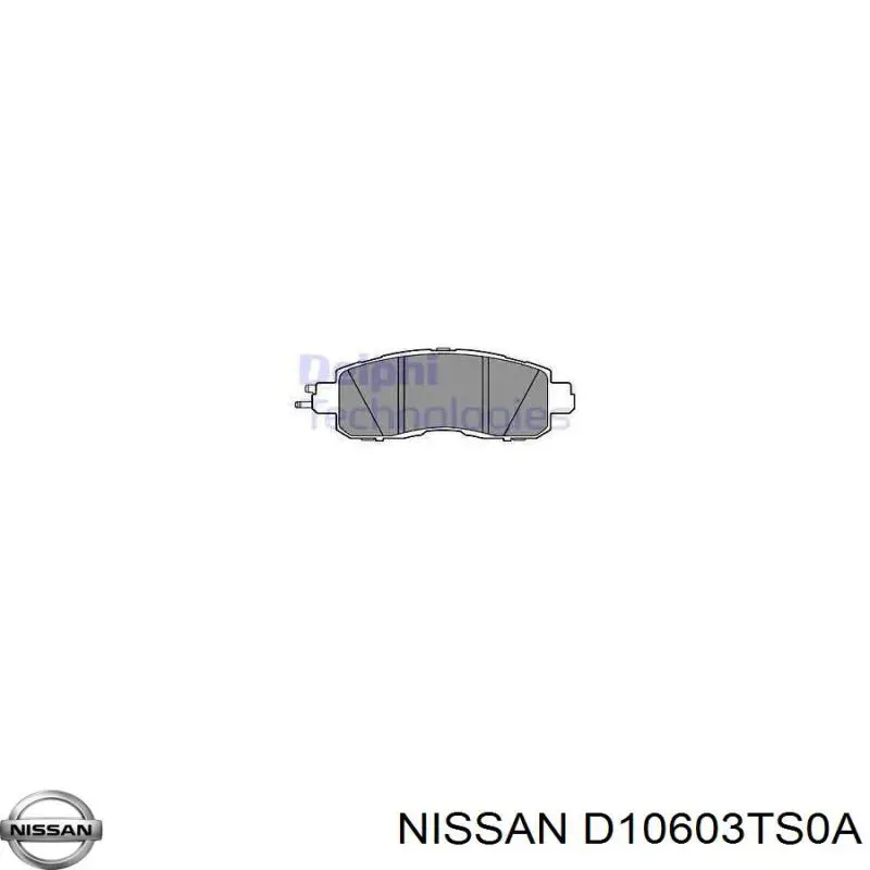 D10603TS0A Nissan/Infiniti Klocki hamulcowe przednie tarczowe