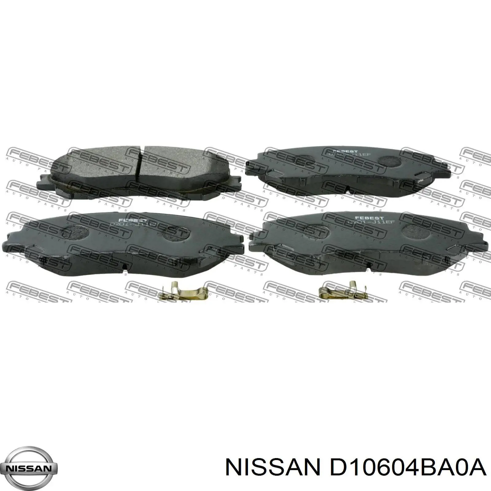 Klocki hamulcowe przednie tarczowe Nissan/Infiniti D10604BA0A cena, od 28,32 USD