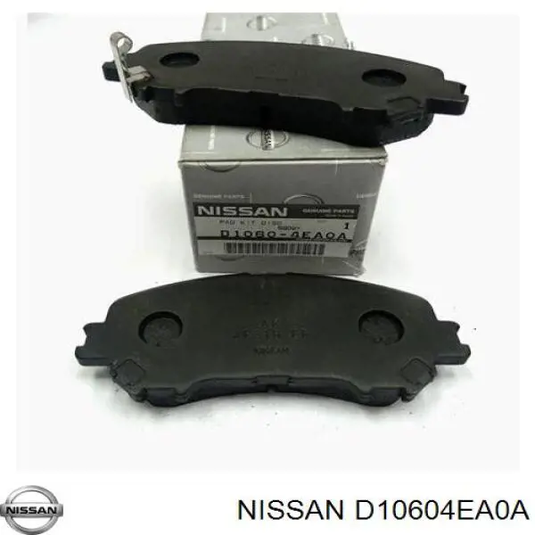 Do koszyka D10604EA0A Nissan/Infiniti Klocki hamulcowe przednie tarczowe