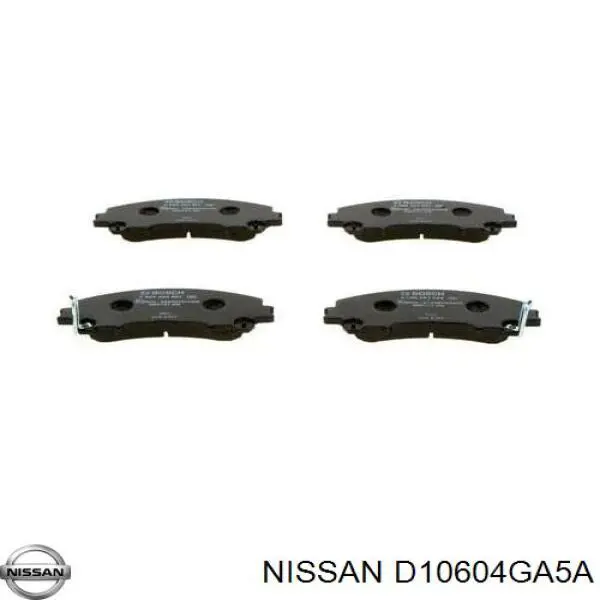 Do koszyka D10604GA5A Nissan/Infiniti Klocki hamulcowe przednie tarczowe