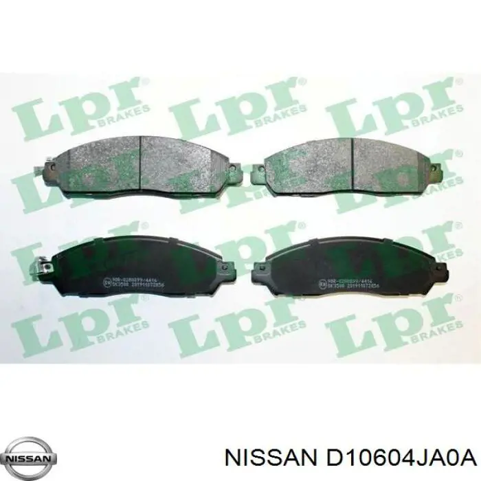 D10604JA0A Nissan/Infiniti Klocki hamulcowe przednie tarczowe
