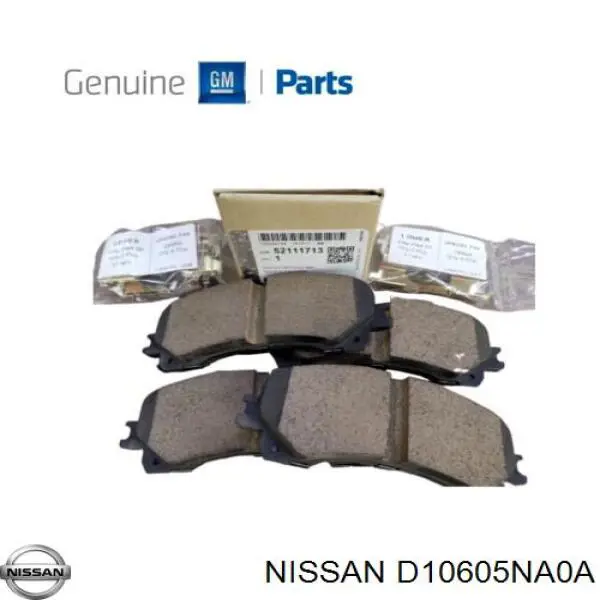 D10605NA0A Nissan/Infiniti Klocki hamulcowe przednie tarczowe