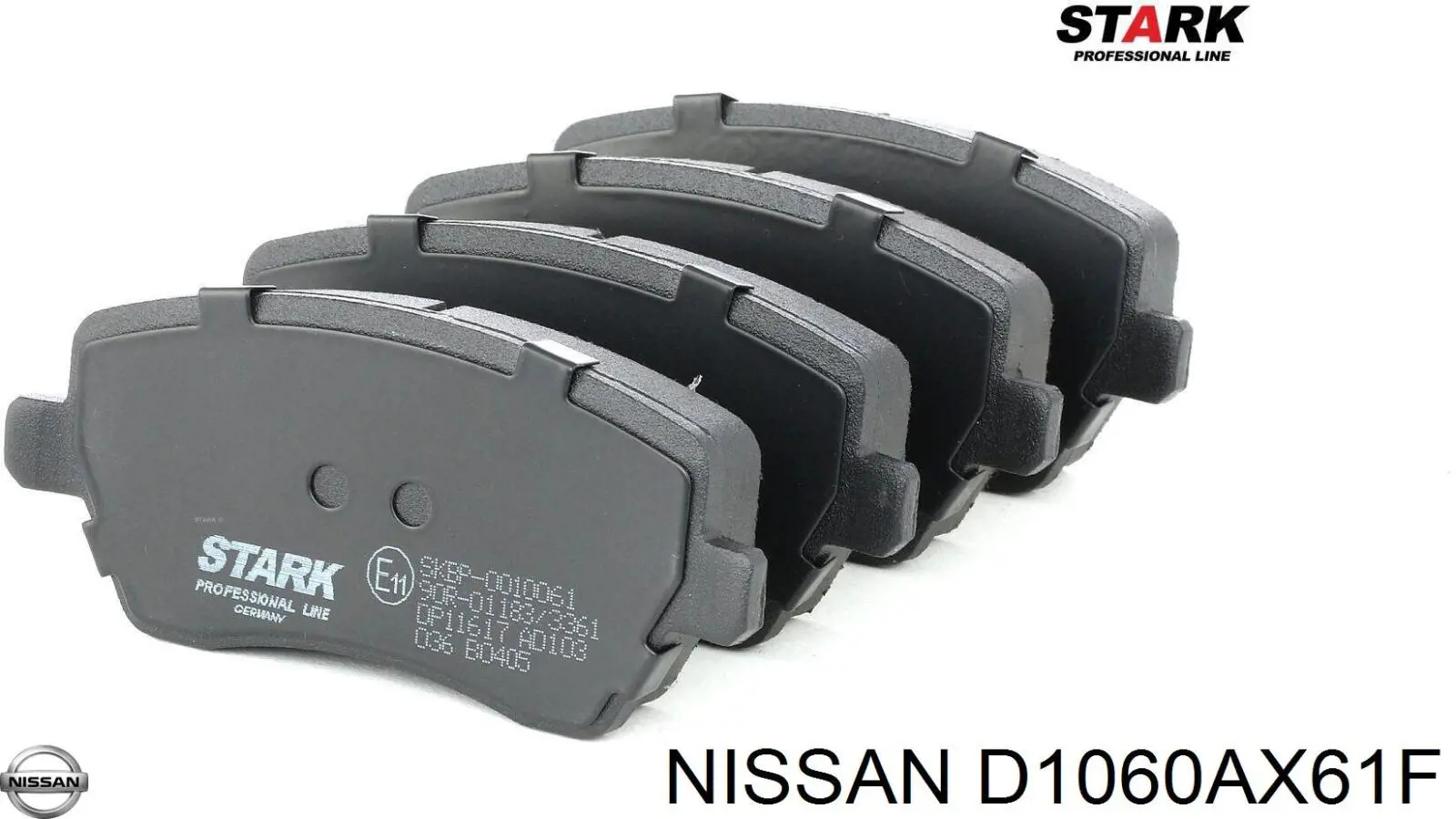 D1060AX61F Nissan/Infiniti Klocki hamulcowe przednie tarczowe