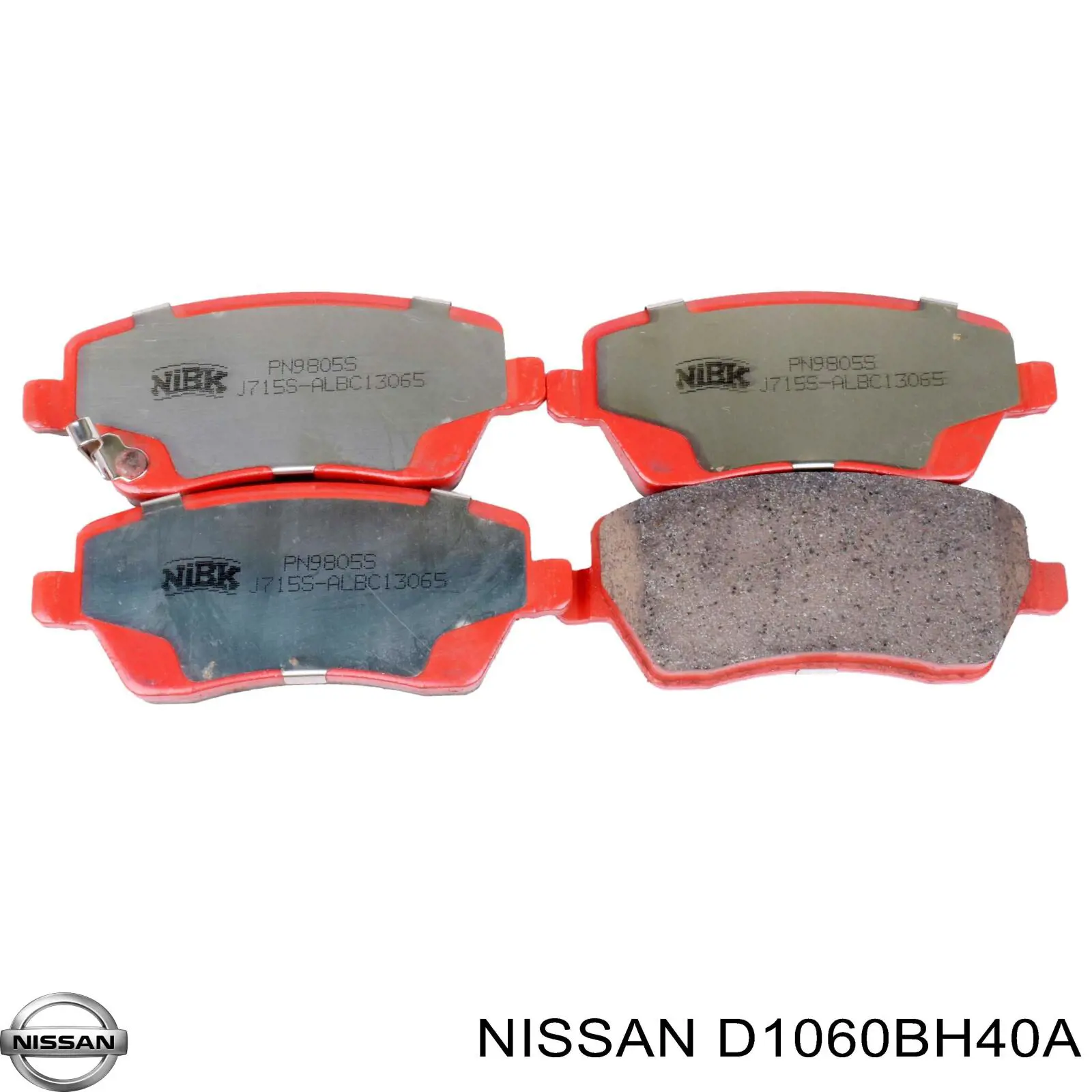 Do koszyka D1060BH40A Nissan/Infiniti Klocki hamulcowe przednie tarczowe