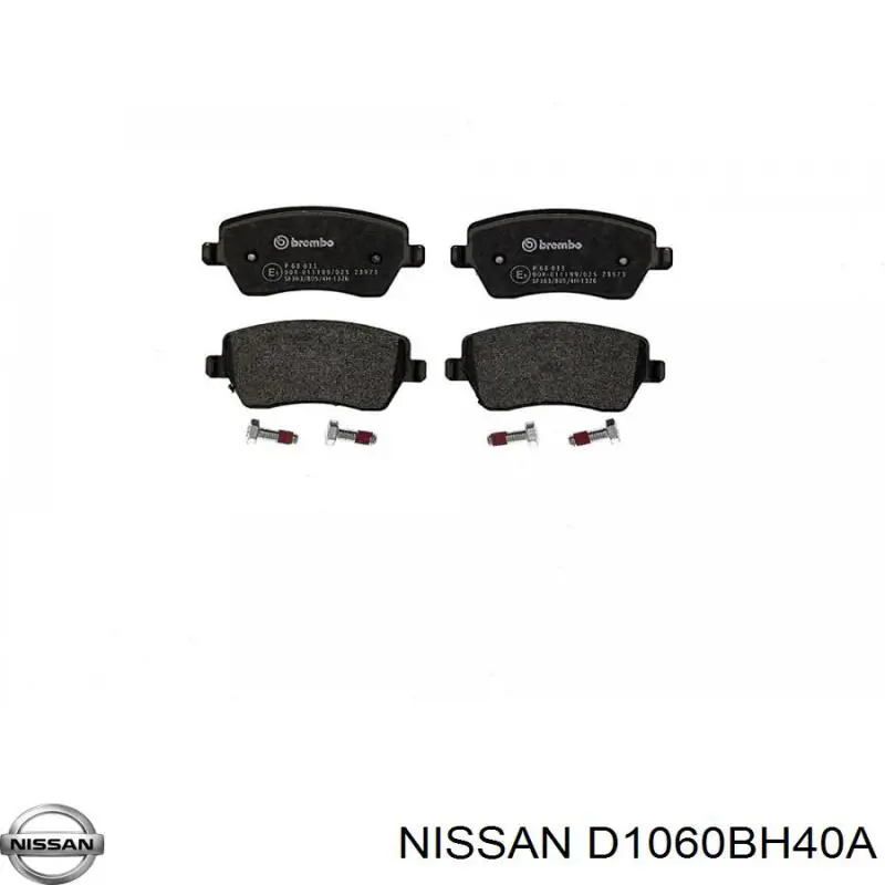Klocki hamulcowe przednie tarczowe Nissan/Infiniti D1060BH40A cena, od 40,71 USD