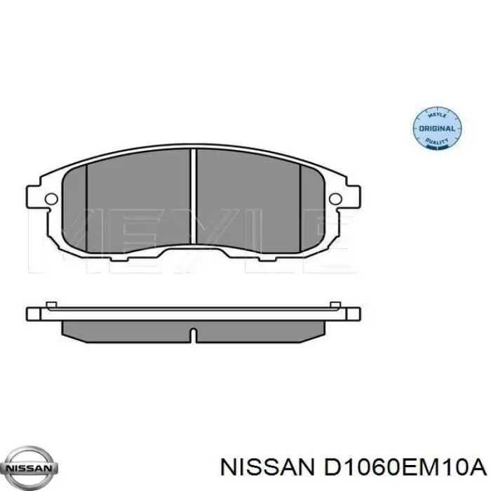 Klocki hamulcowe przednie tarczowe Nissan/Infiniti D1060EM10A cena, od 29,02 USD