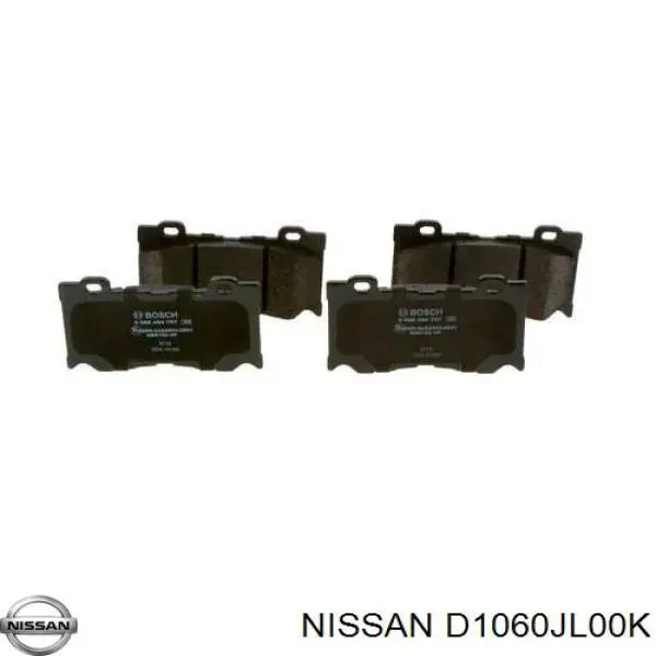 Klocki hamulcowe przednie tarczowe Nissan/Infiniti D1060JL00K cena, od 35,77 USD