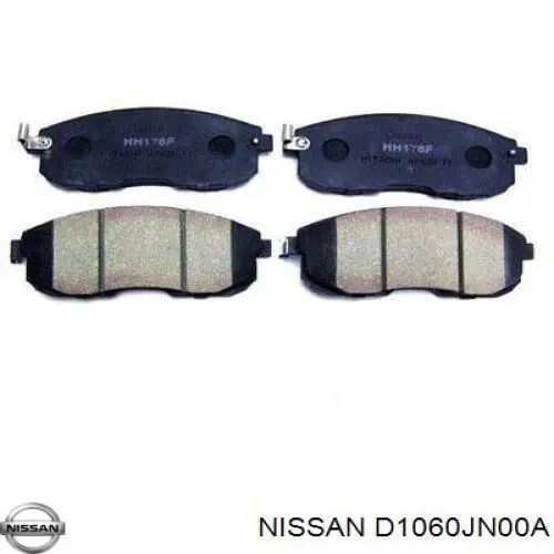 Klocki hamulcowe przednie tarczowe Nissan/Infiniti D1060JN00A cena, od 29,48 USD