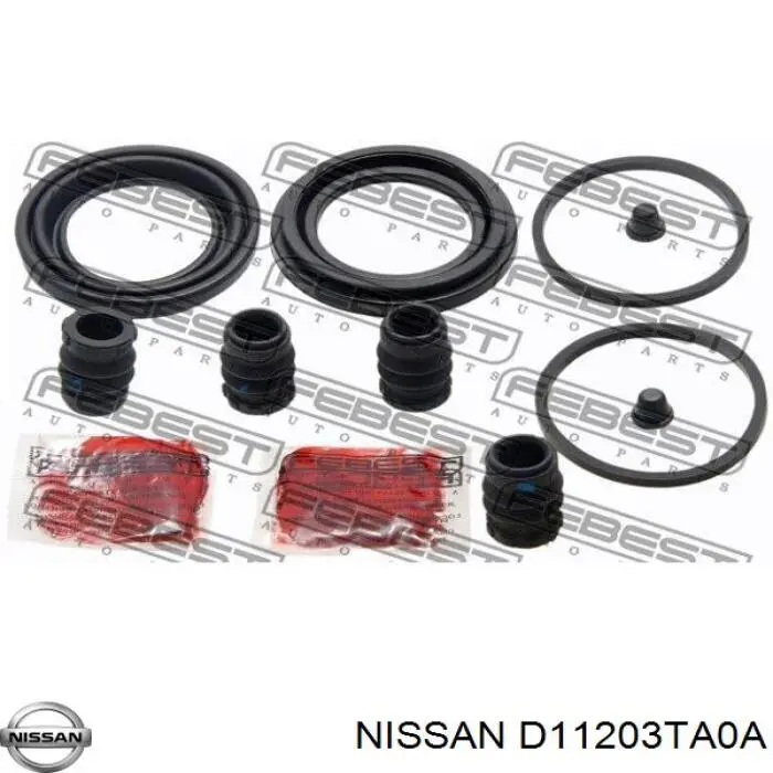 D11203TA0A Nissan/Infiniti Zestaw naprawczy zacisku hamulcowego przedniego