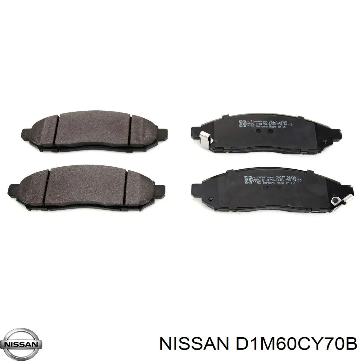 Klocki hamulcowe przednie tarczowe Nissan/Infiniti D1M60CY70B cena, od 29,69 USD