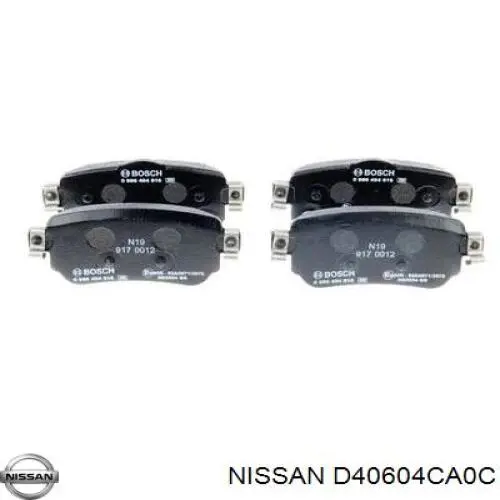 Okładziny (klocki) do hamulców tarczowych tylne Nissan/Infiniti D40604CA0C cena, od 25,78 USD