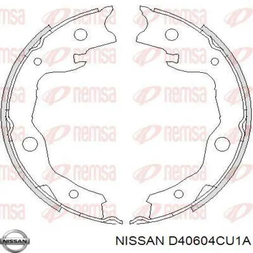 D40604CU1A Nissan/Infiniti Klocki hamulca ręcznego