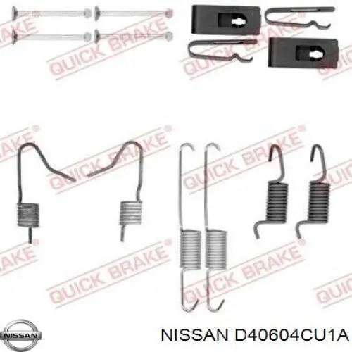 Klocki hamulca ręcznego Nissan/Infiniti D40604CU1A cena, od 63,91 USD