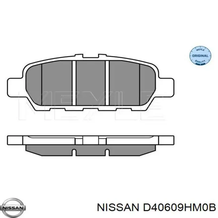 Okładziny (klocki) do hamulców tarczowych tylne Nissan/Infiniti D40609HM0B cena, od 30,92 USD
