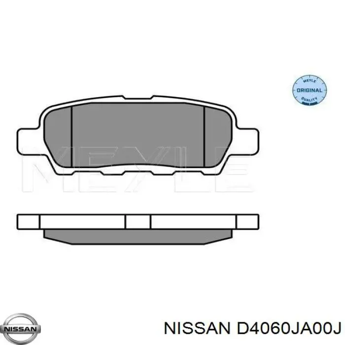 Okładziny (klocki) do hamulców tarczowych tylne Nissan/Infiniti D4060JA00J cena, od 22,05 USD