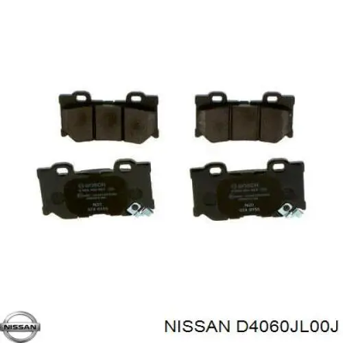 Okładziny (klocki) do hamulców tarczowych tylne Nissan/Infiniti D4060JL00J cena, od 35,56 USD