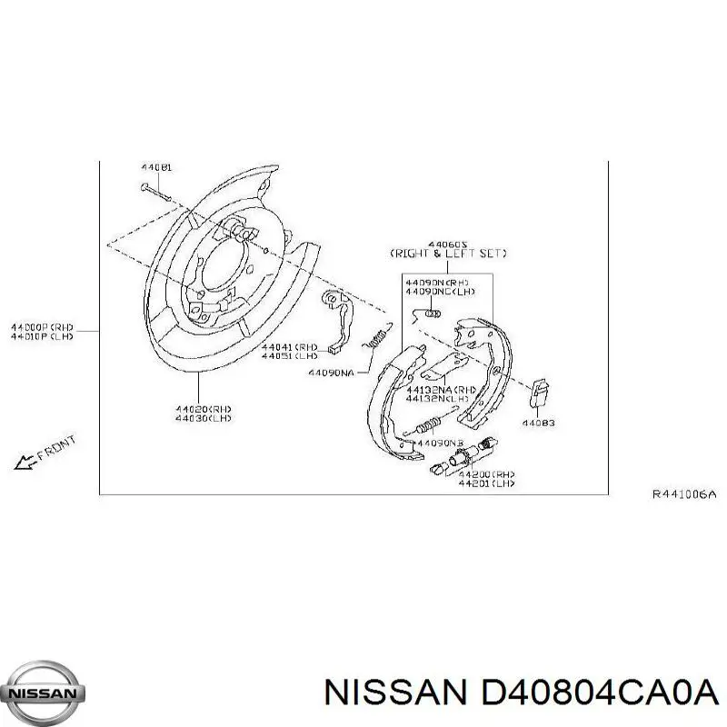 Zestaw sprężynek do mocowania klocków tarczowych tylnych Nissan/Infiniti D40804CA0A cena, od 104,04 USD