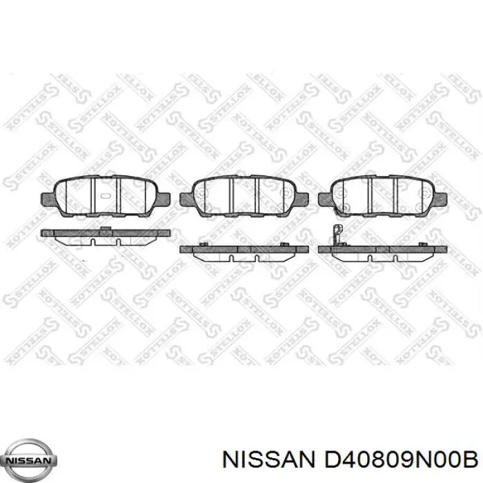 D40809N00B Nissan/Infiniti Zestaw sprężynek do mocowania klocków tarczowych tylnych