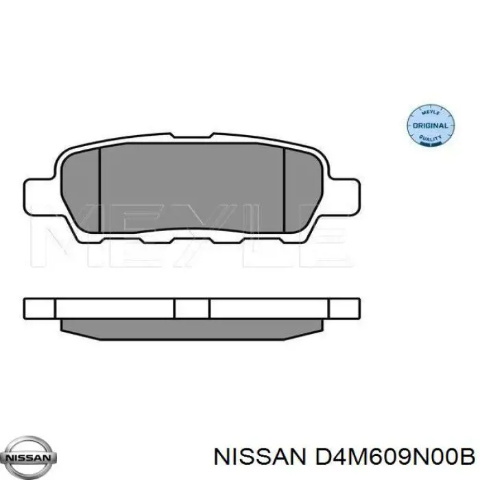 Okładziny (klocki) do hamulców tarczowych tylne Nissan/Infiniti D4M609N00B cena, od 20,83 USD