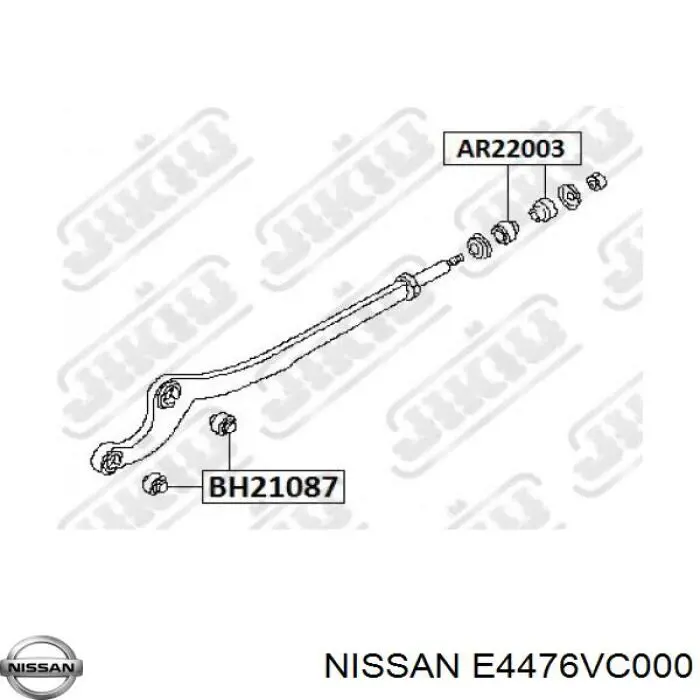 Silentblock przedniego wahacza dolnego Nissan/Infiniti E4476VC000 cena, od 5,74 USD
