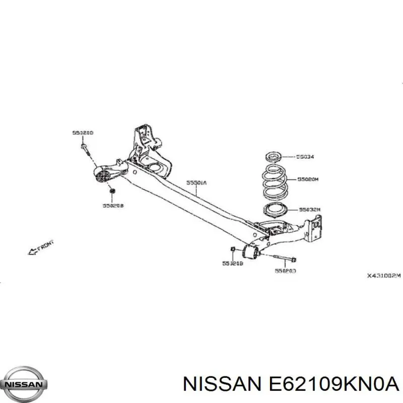 E62109KN0A Nissan/Infiniti Amortyzator tylny