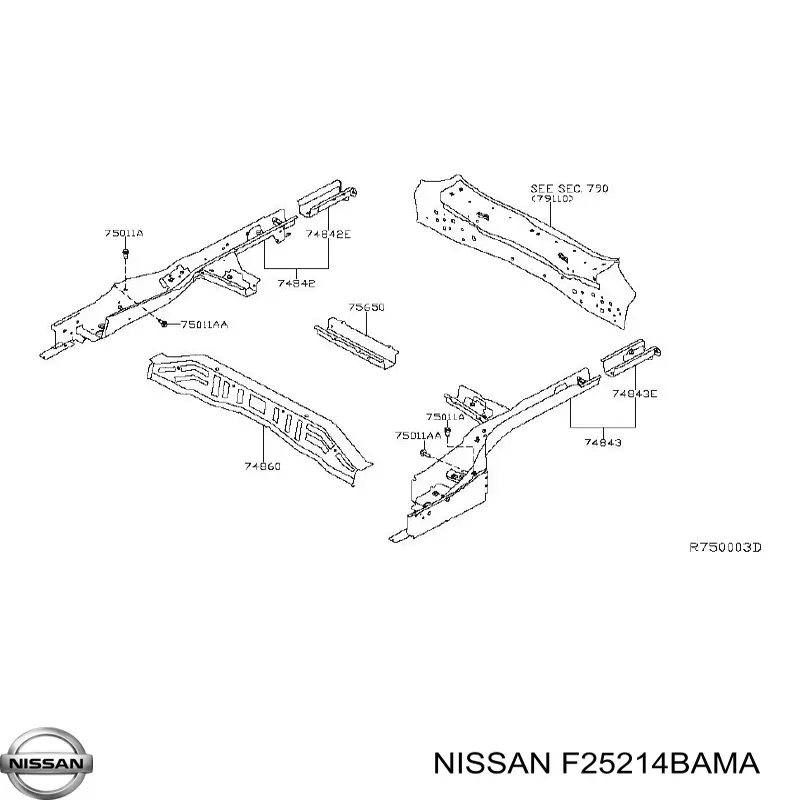 F25214BAMA Nissan/Infiniti Wspornik zderzaka przedniego