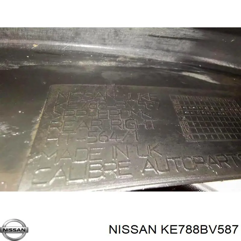 KE788BV587 Nissan/Infiniti Chlapacze tylne, komplet
